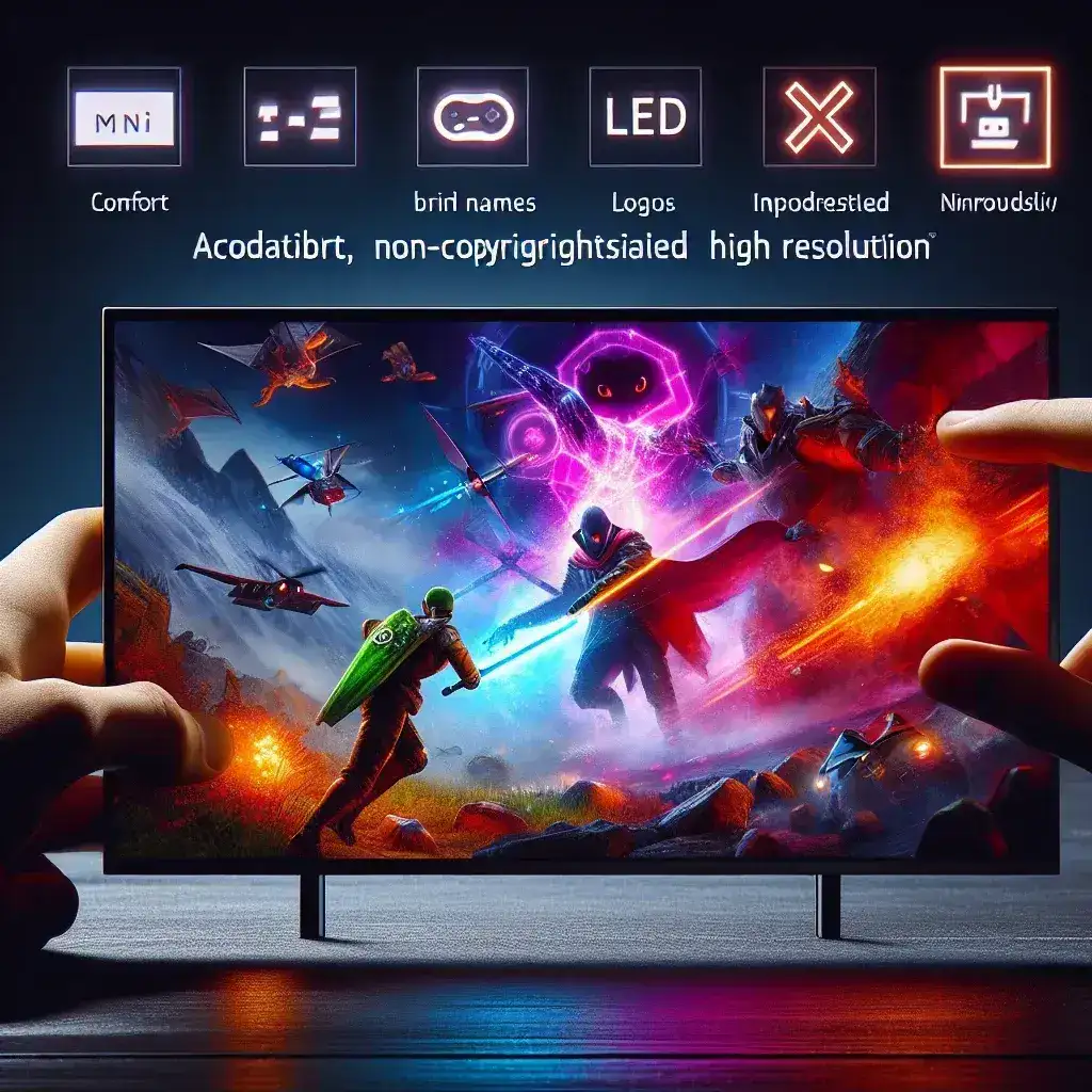 "Imagen de la nueva pantalla Mini-LED de TCL, diseñada para gaming económico, mostrando tecnología avanzada y colores vibrantes en un entorno de juego."